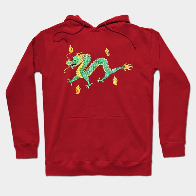 Traditional Dragon Hoodie by Art of V. Cook